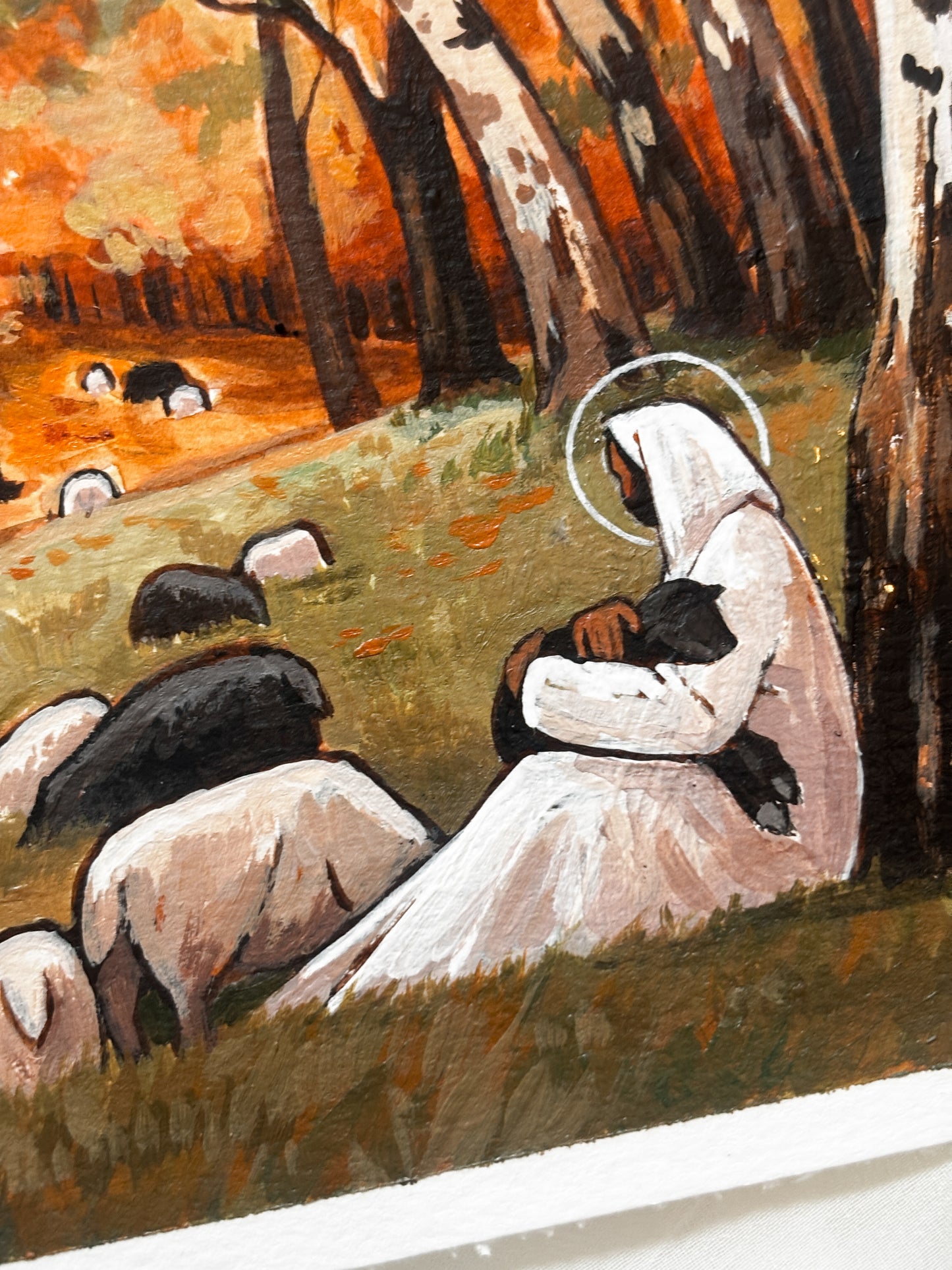 'The Shepherd's Rest' 5x7 inch original painting
