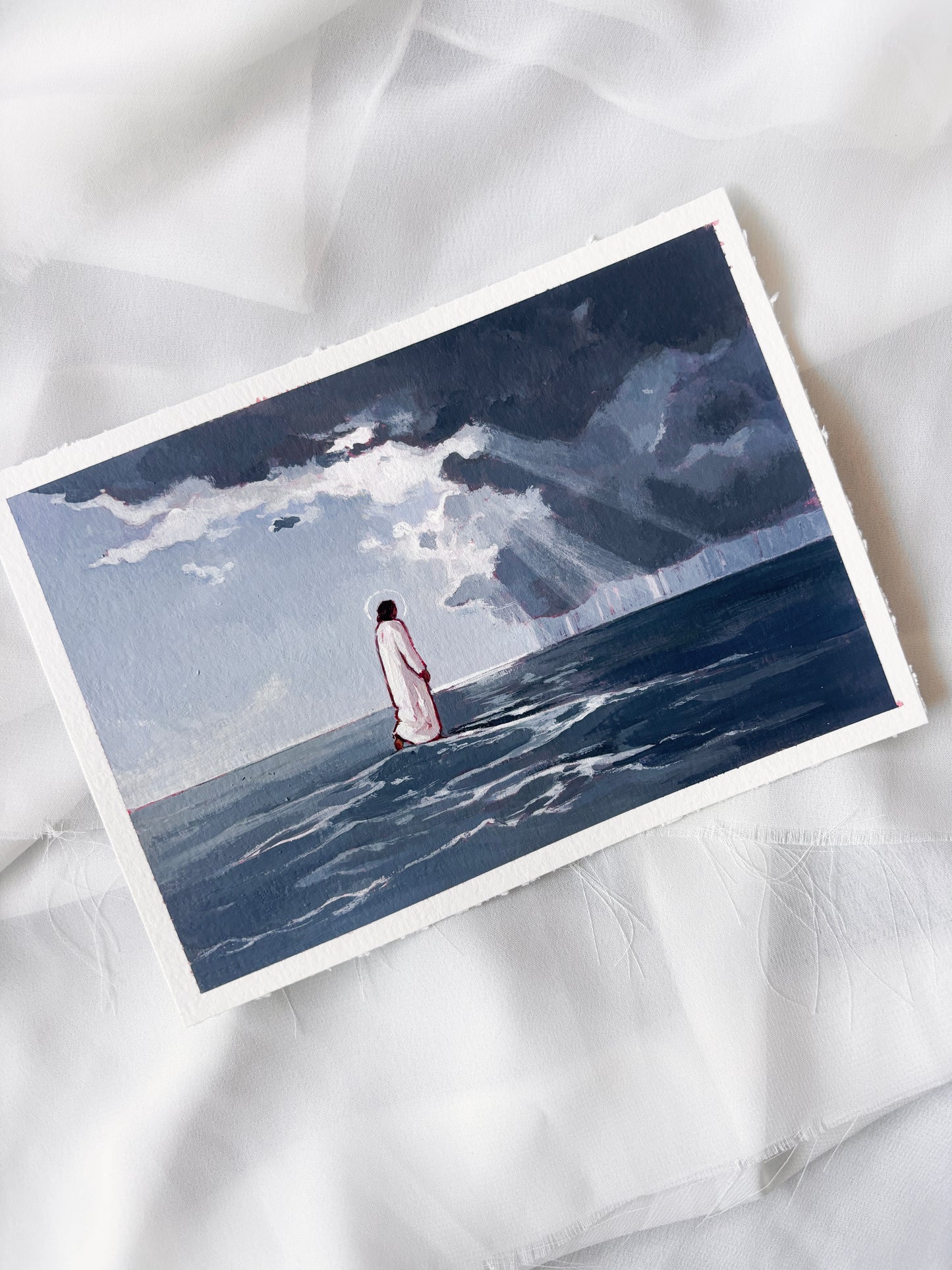 'When Oceans Rise' 5x7 inch original painting