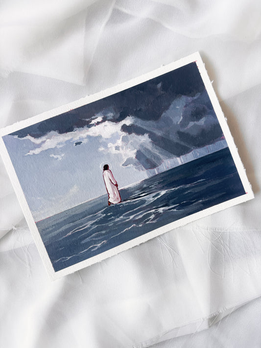 'When Oceans Rise' 5x7 inch original painting