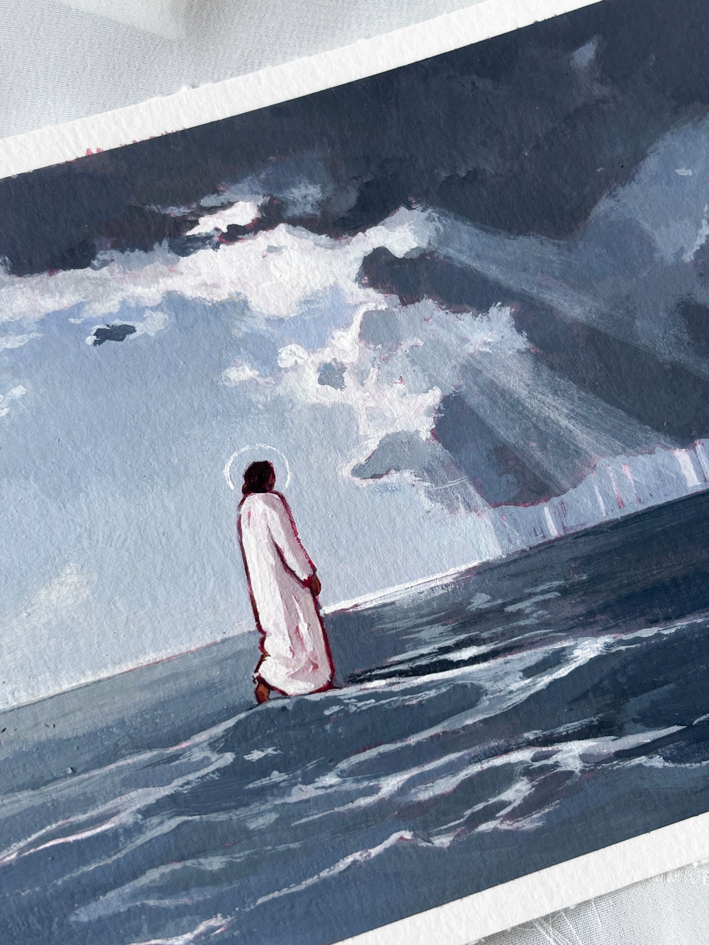 'When Oceans Rise' 5x7 inch original painting