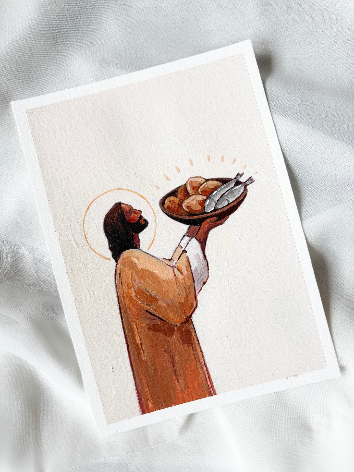 'He Does So Much With So Little' 5x7 inch original painting
