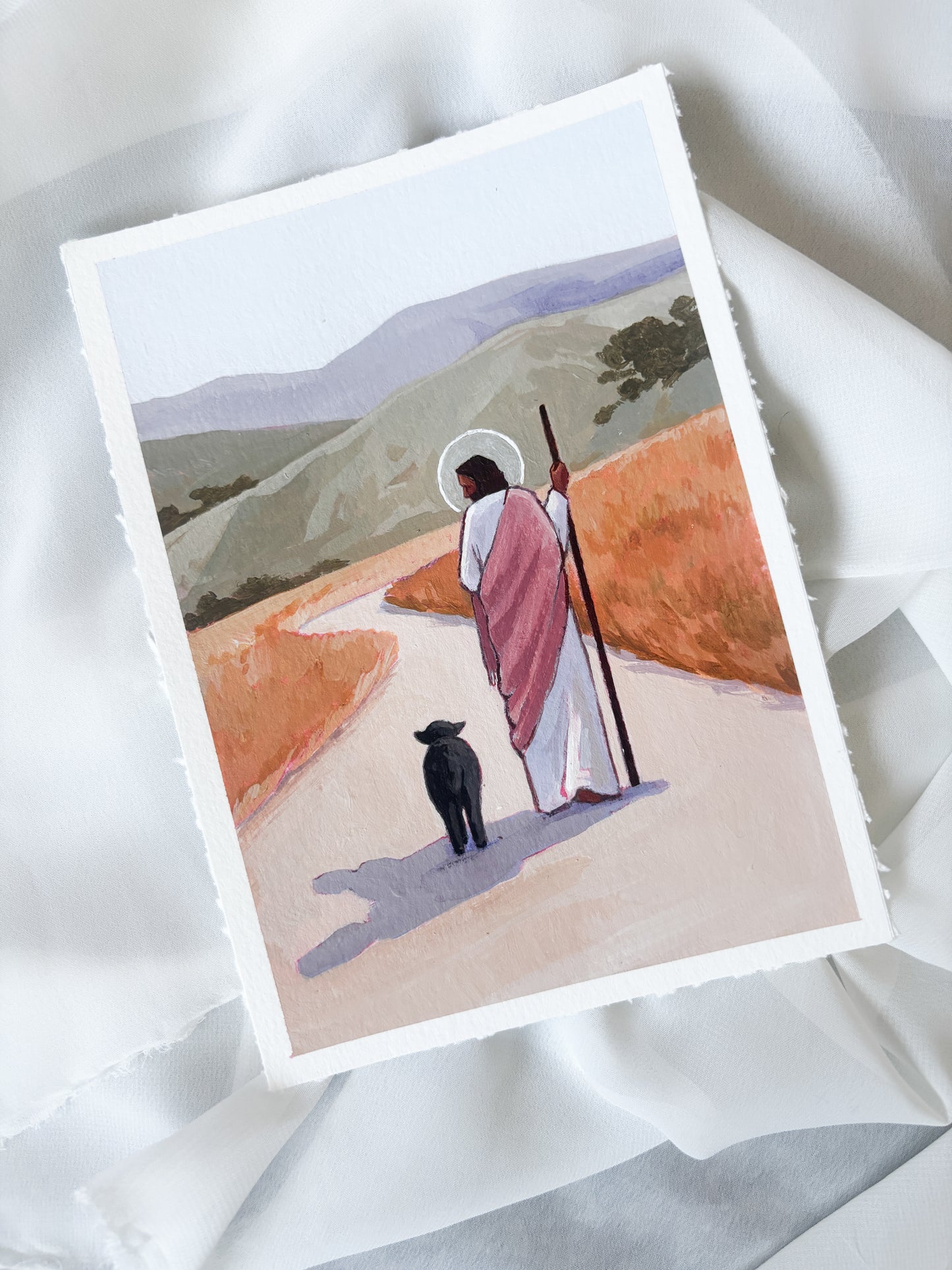 'He Knows The Way Through The Wilderness' 5x7 inch original painting