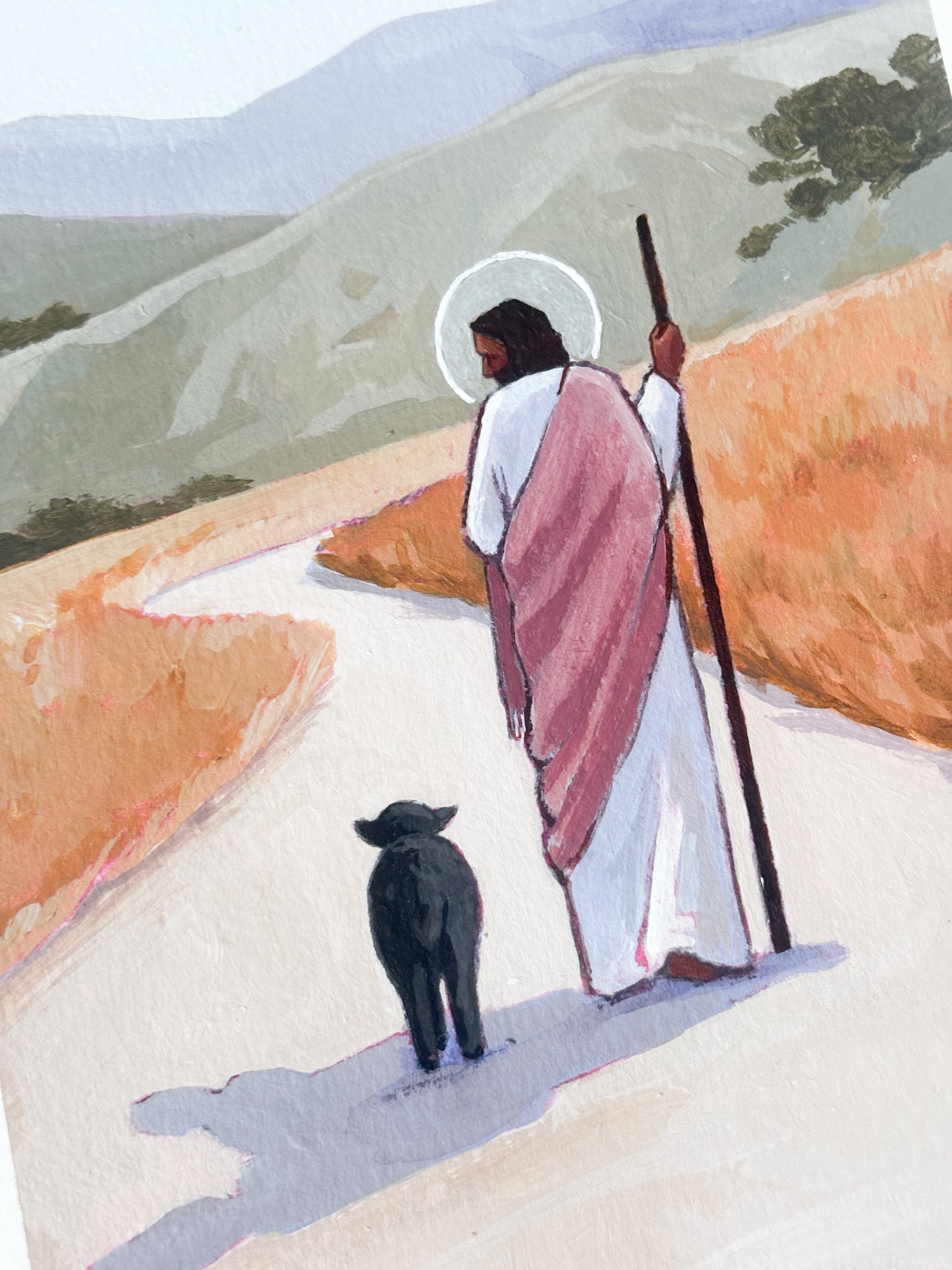 'He Knows The Way Through The Wilderness' 5x7 inch original painting