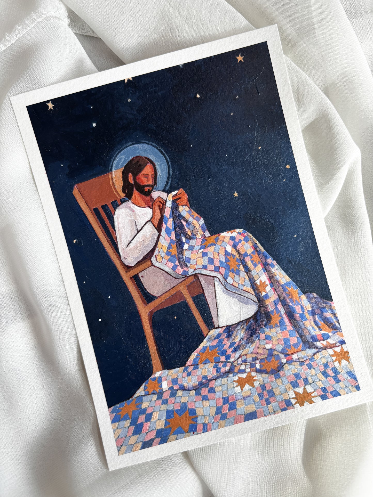 'Threads Of His Grace' 5x7 inch original painting