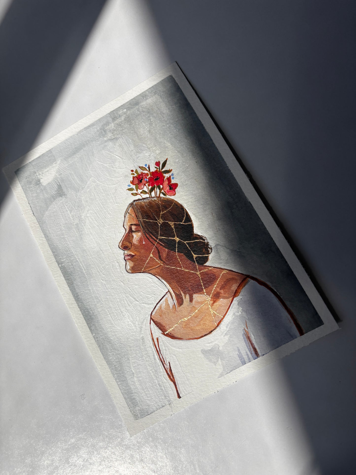 'How The Light Gets In' 5x7 inch original painting