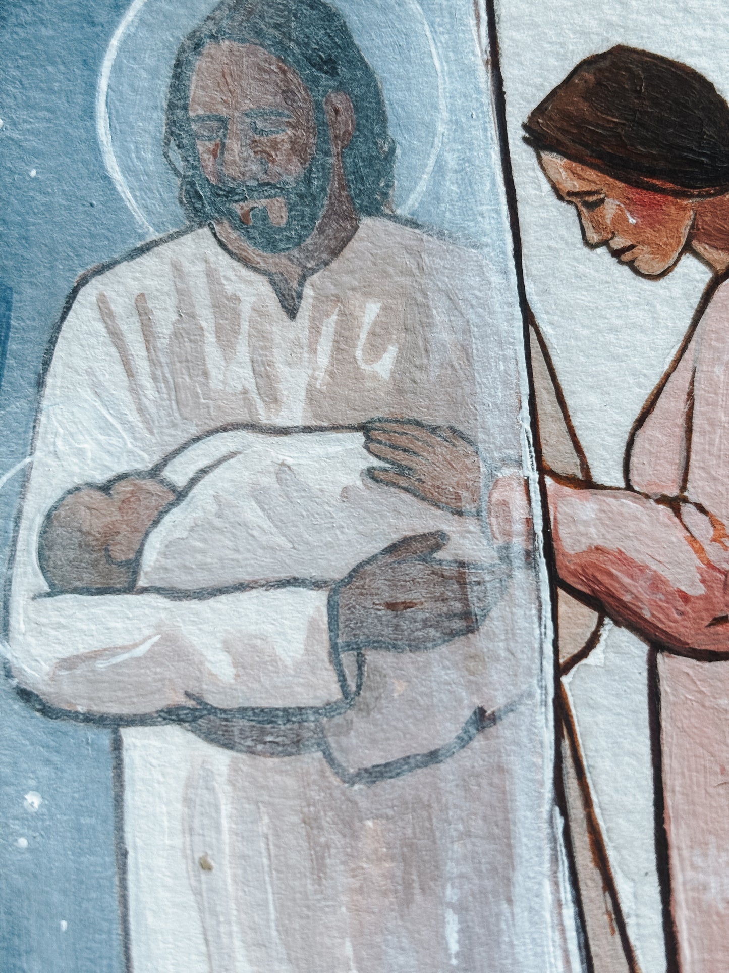 'I Know He Holds You Among The Stars' 5x7 inch original painting