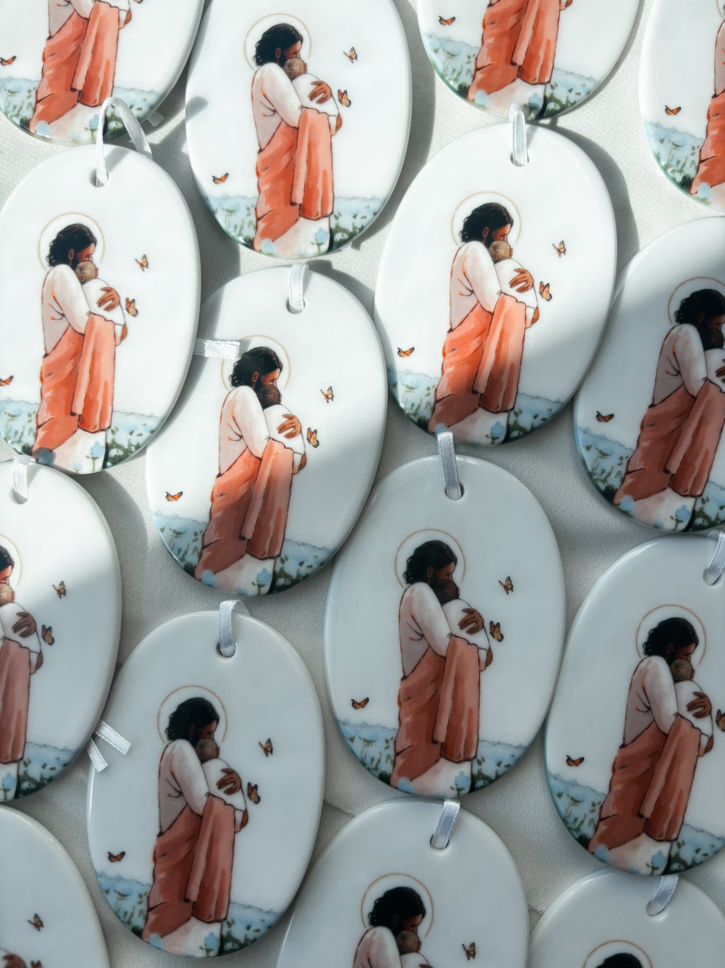 'Among The Forget Me Nots' Porcelain Ornament