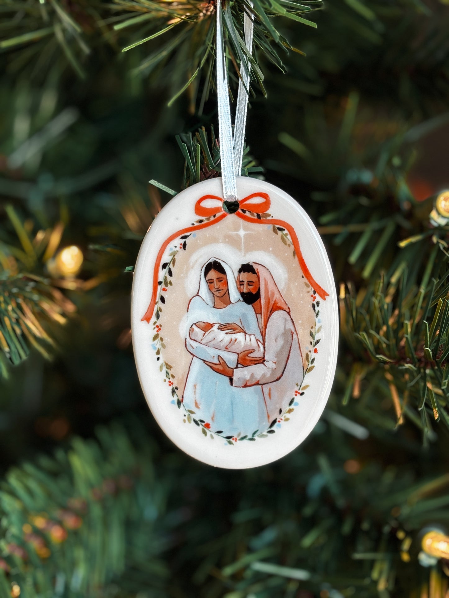 'Love's Pure Light' Porcelain Ornament