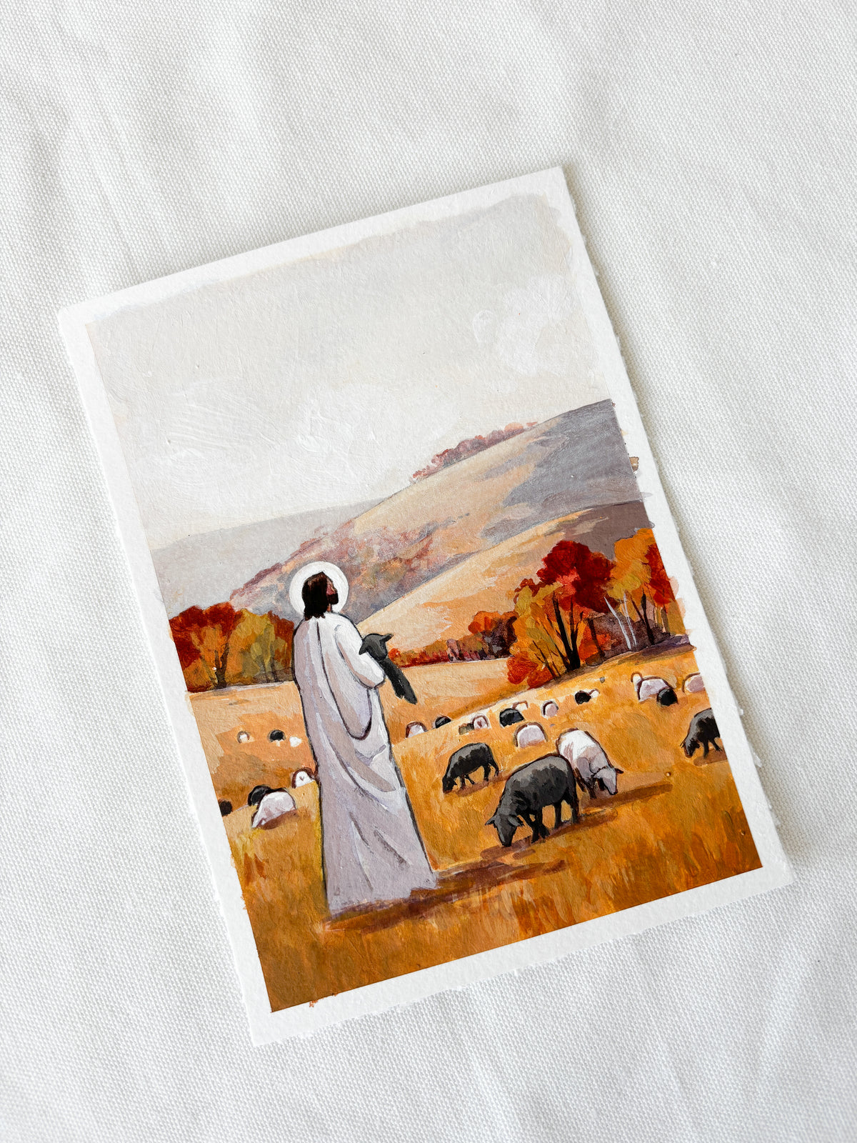 'Autumn With Him' 5x7 inch original painting
