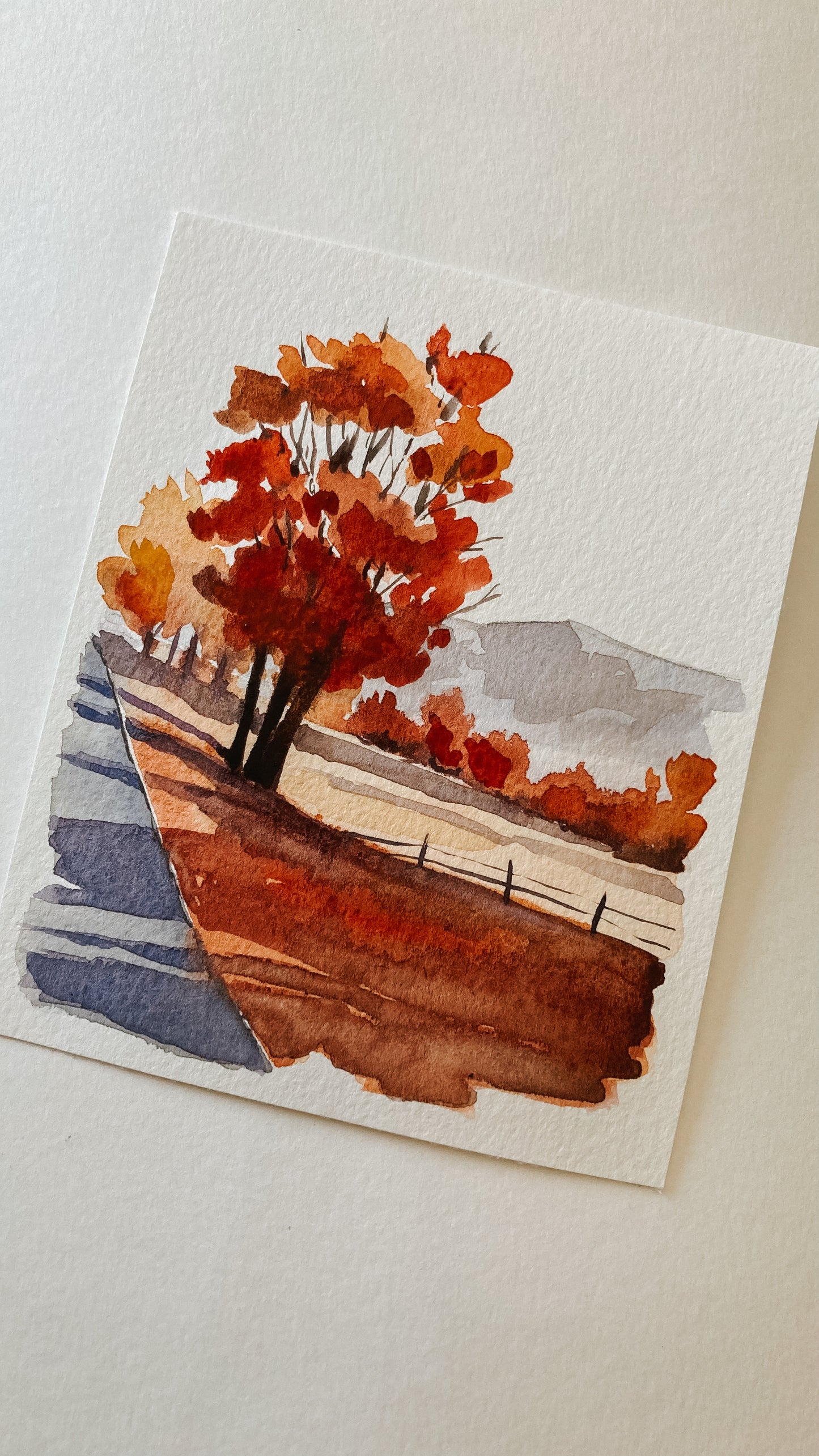 Fall Landscape 4x5 original painting