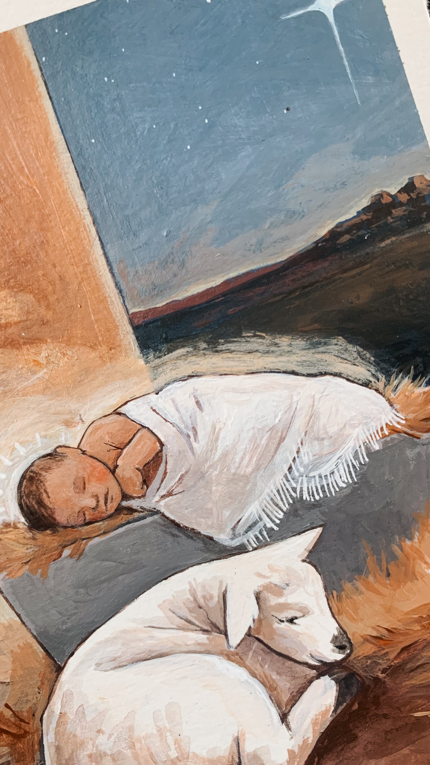 'Sleep In Heavenly Peace' 5x7 inch original painting