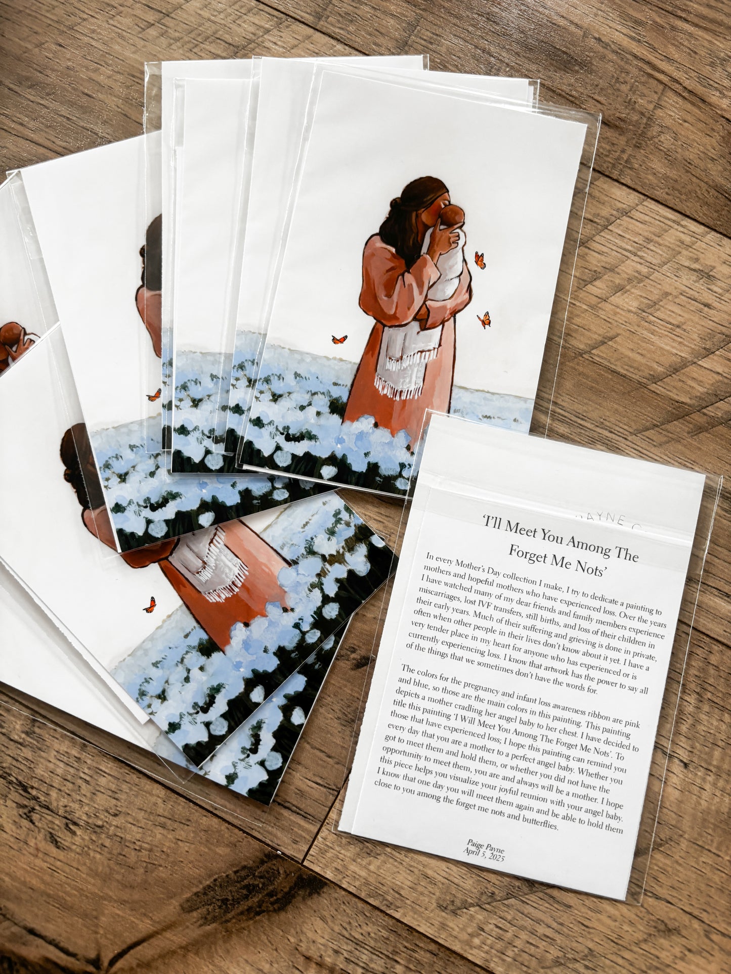 4x6" Bulk Print Set - I'll Meet You Among The Forget Me Nots (brunette - set of 9)