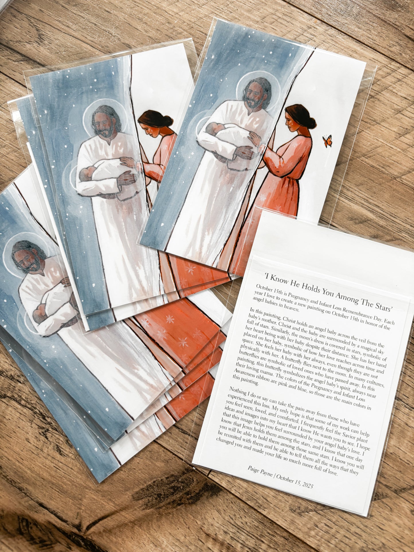 4x6" Bulk Print Set - I Know He Holds You Among The Stars (brunette woman - set of 8)