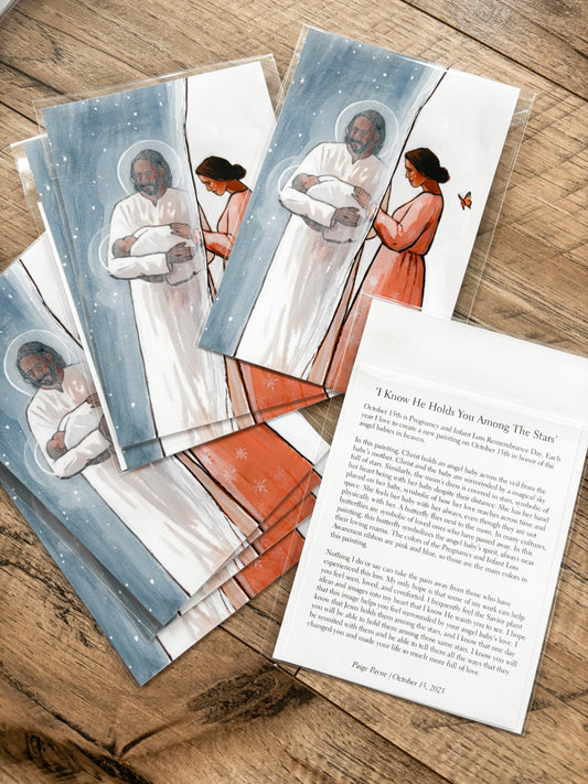 4x6" Bulk Print Set - I Know He Holds You Among The Stars (brunette woman - set of 8)