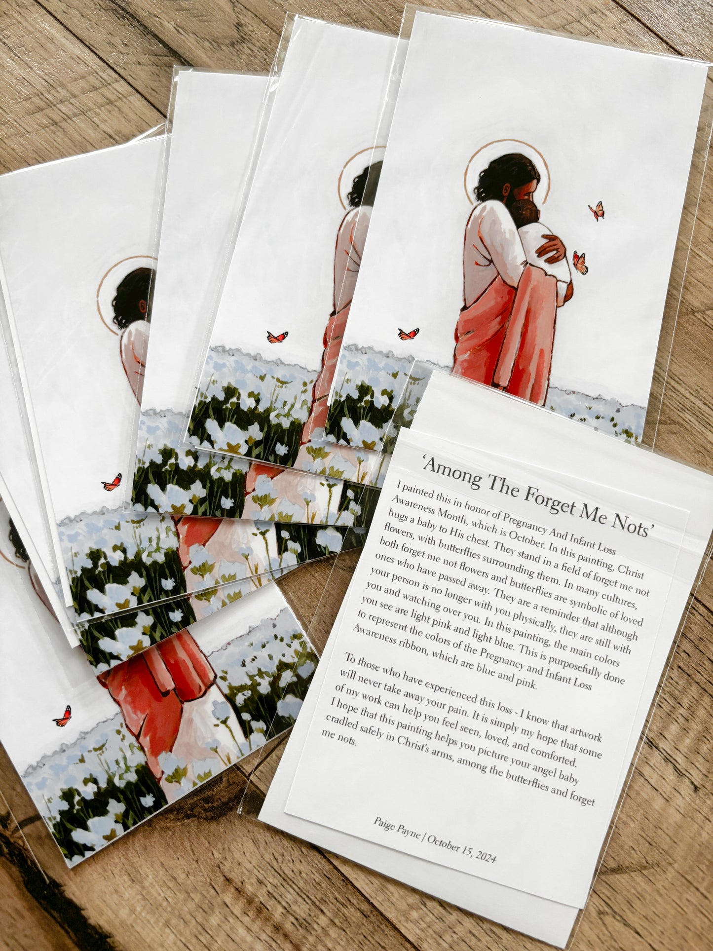 4x6" Bulk Print Set - Among The Forget Me Nots (dark hair baby - set of 7)