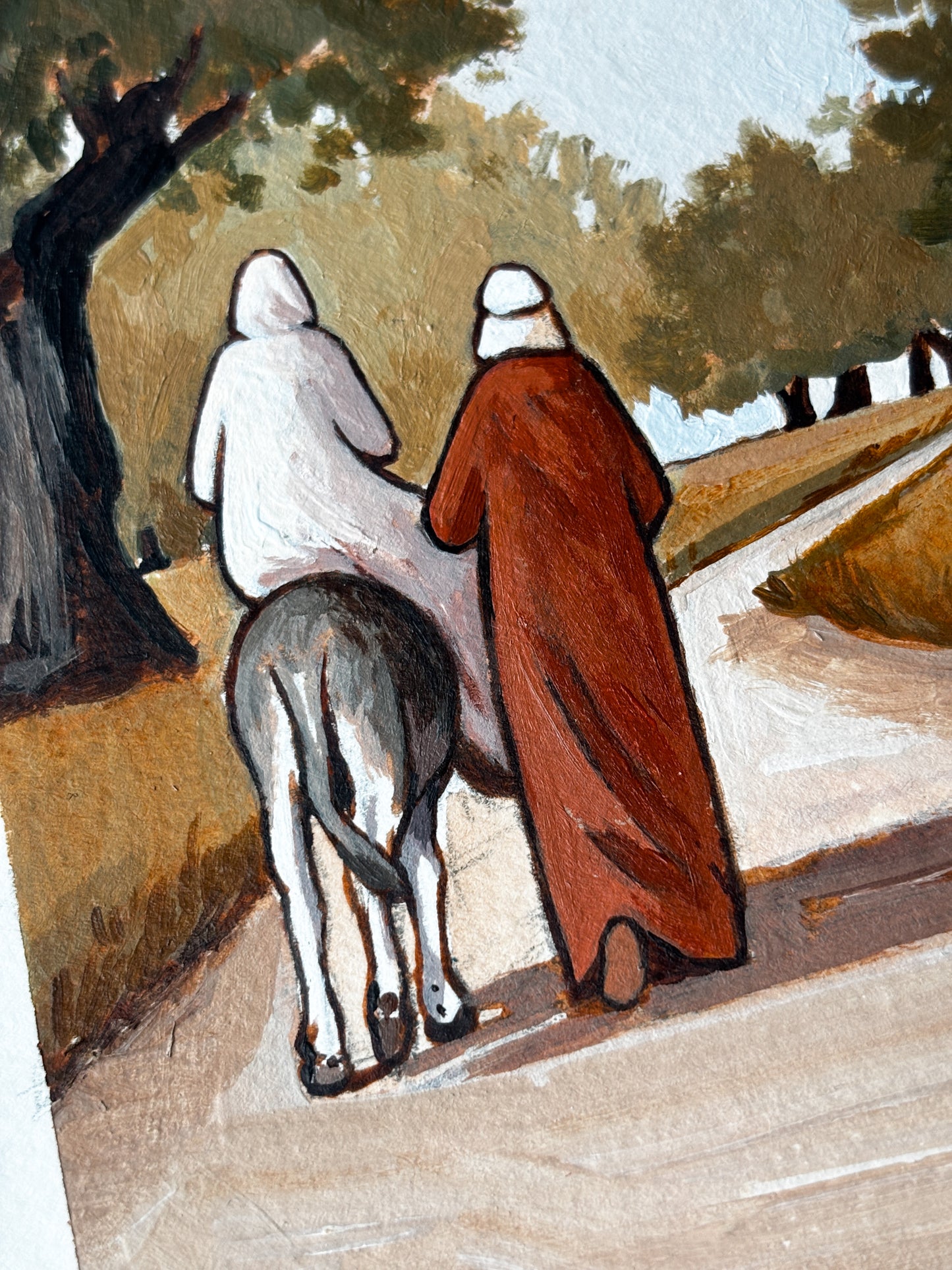 'The Road To Bethlehem' 5x7 inch original painting