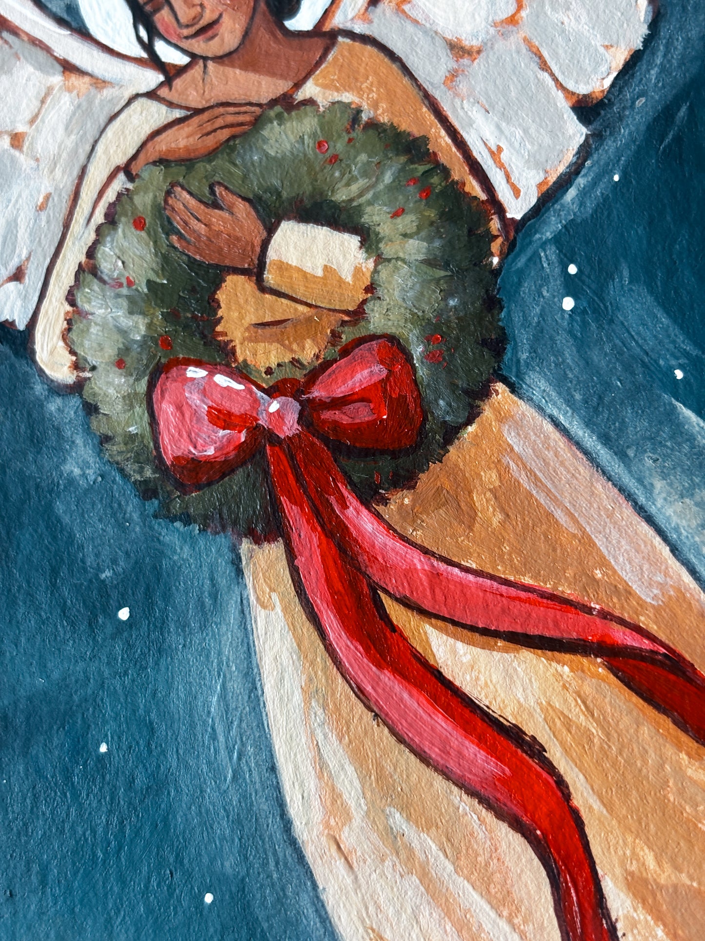 'The Angels Rejoiced' 5x7 inch original painting