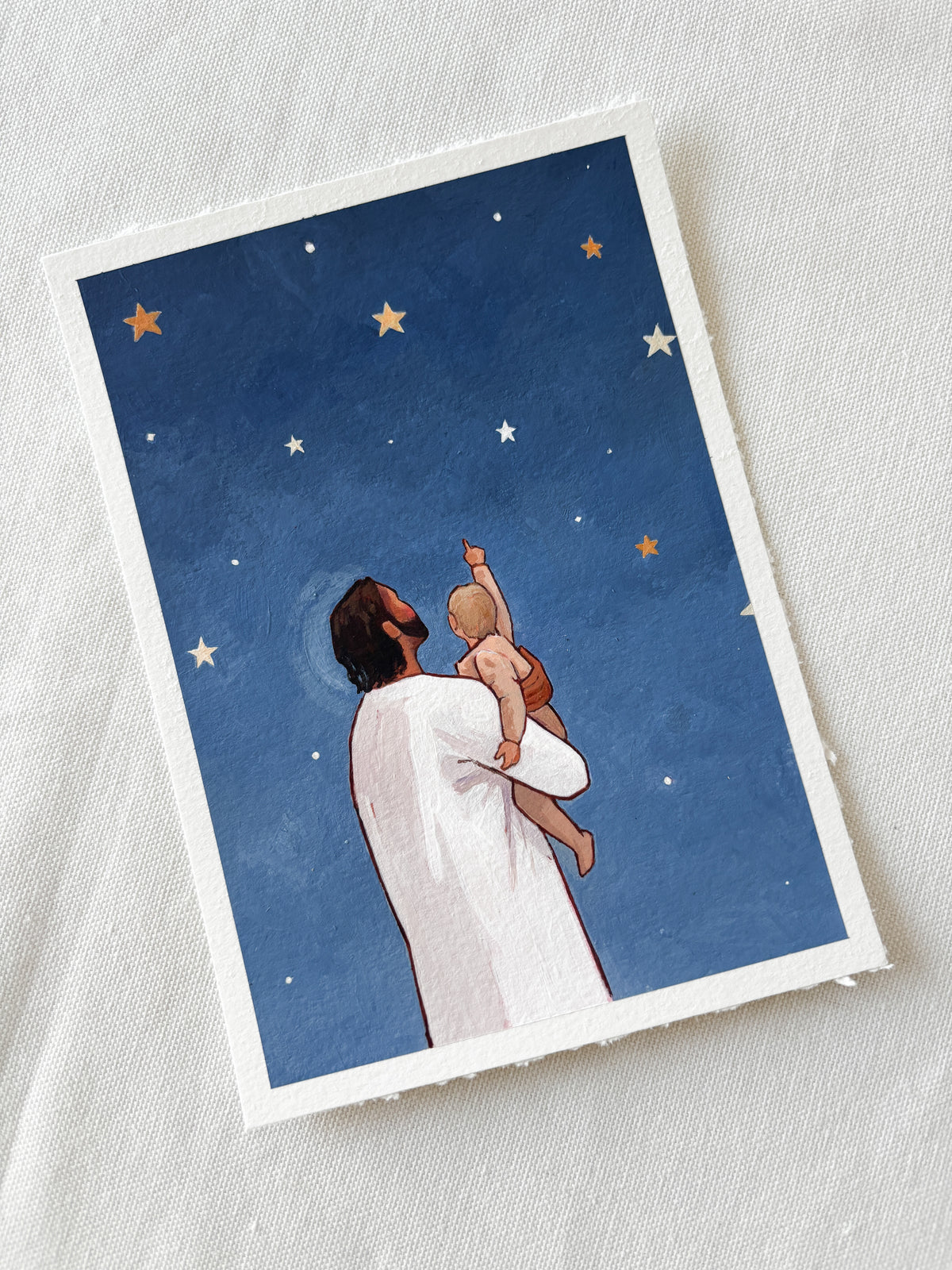 'Among Heaven's Stars' 5x7 inch original painting