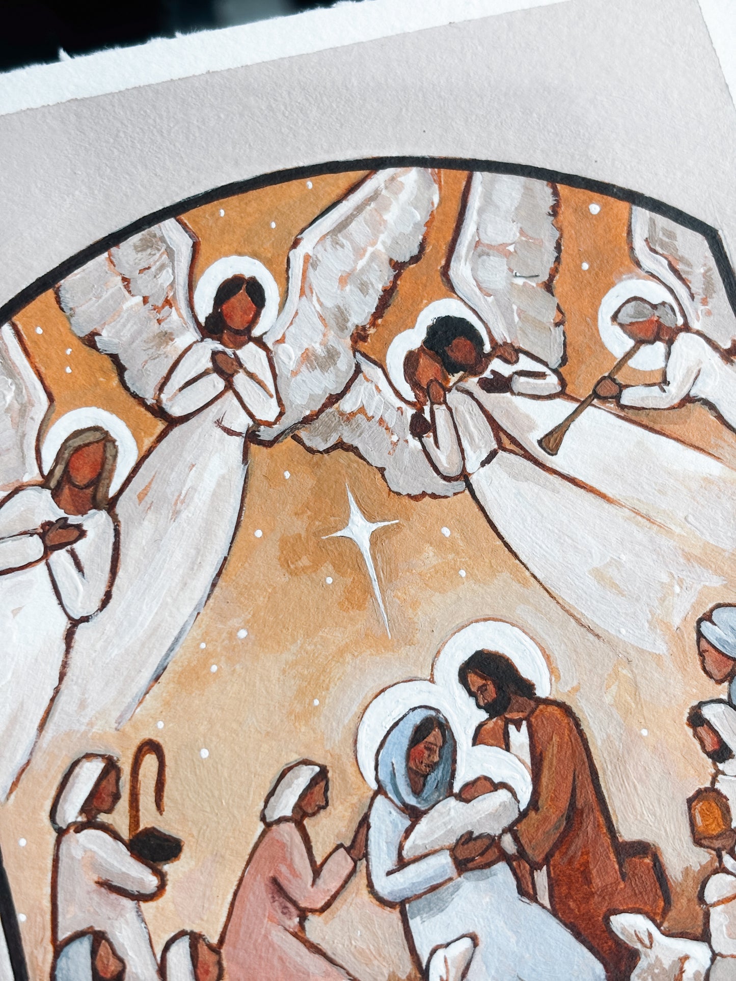 'Joy To The World!' 5x7 inch original painting