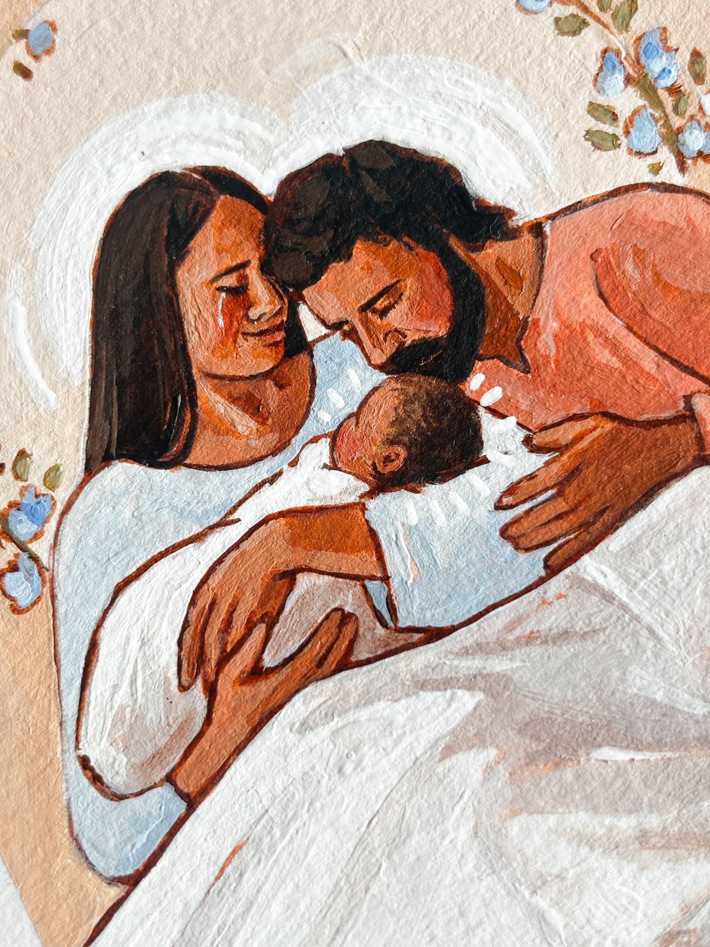 'The Holy Family' 4x5 inch original painting