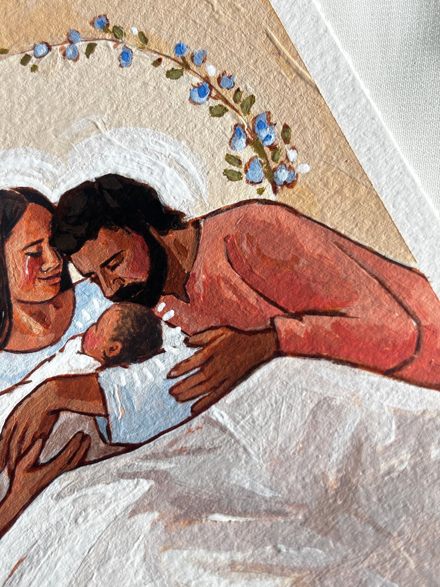 'The Holy Family' 4x5 inch original painting