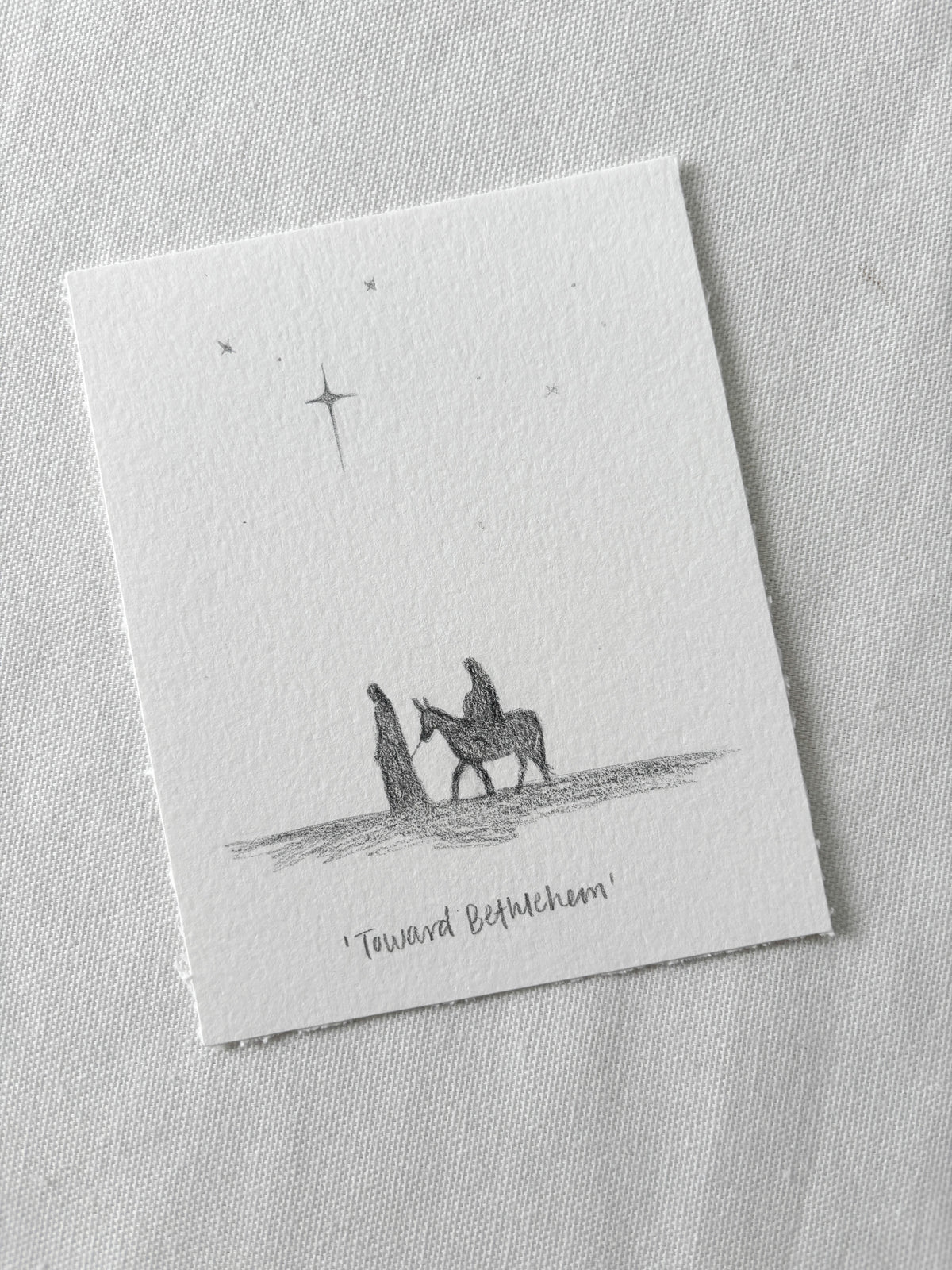 'Toward Bethlehem' 4x5 inch original sketch