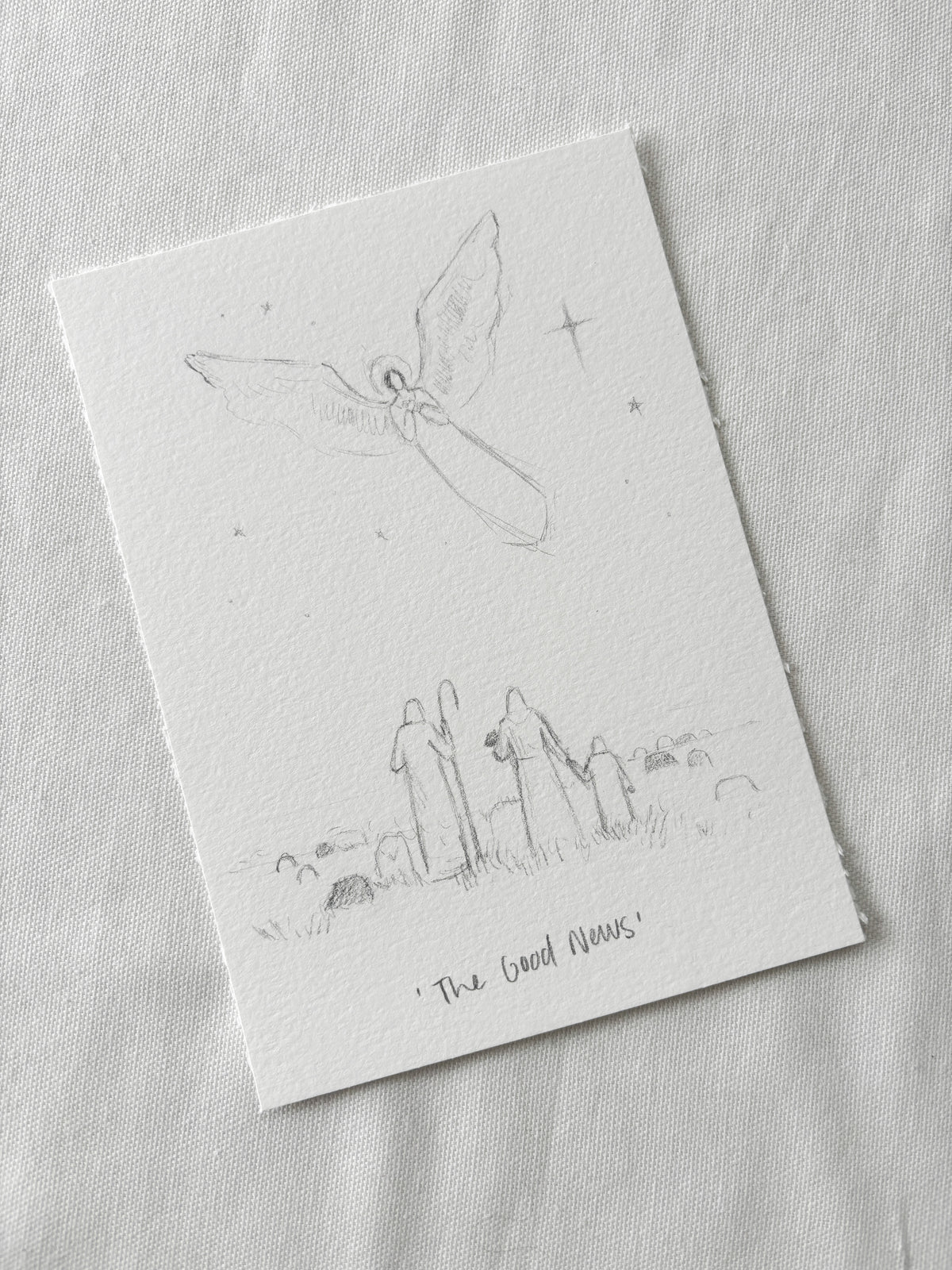 'The Good News' 5x7 inch original sketch