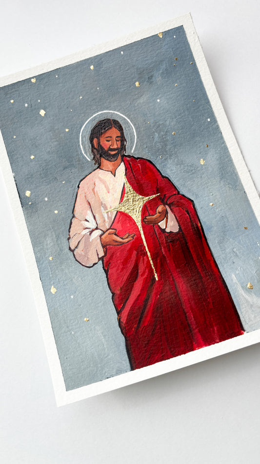 'I Am The Light' 5x7 inch original painting