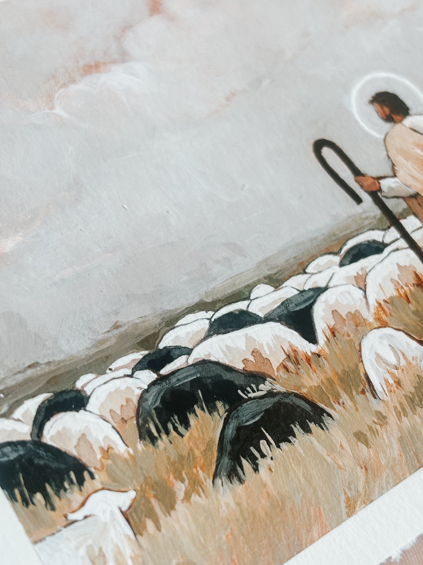 'Our Steadfast Shepherd' 5x7 inch original painting
