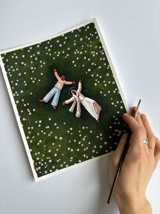 'Resting In His Wonders' 8x10 inch original painting