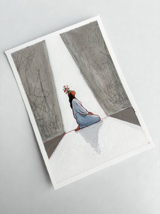 'I Want To Be An Anchored Soul' 5x7 inch original painting