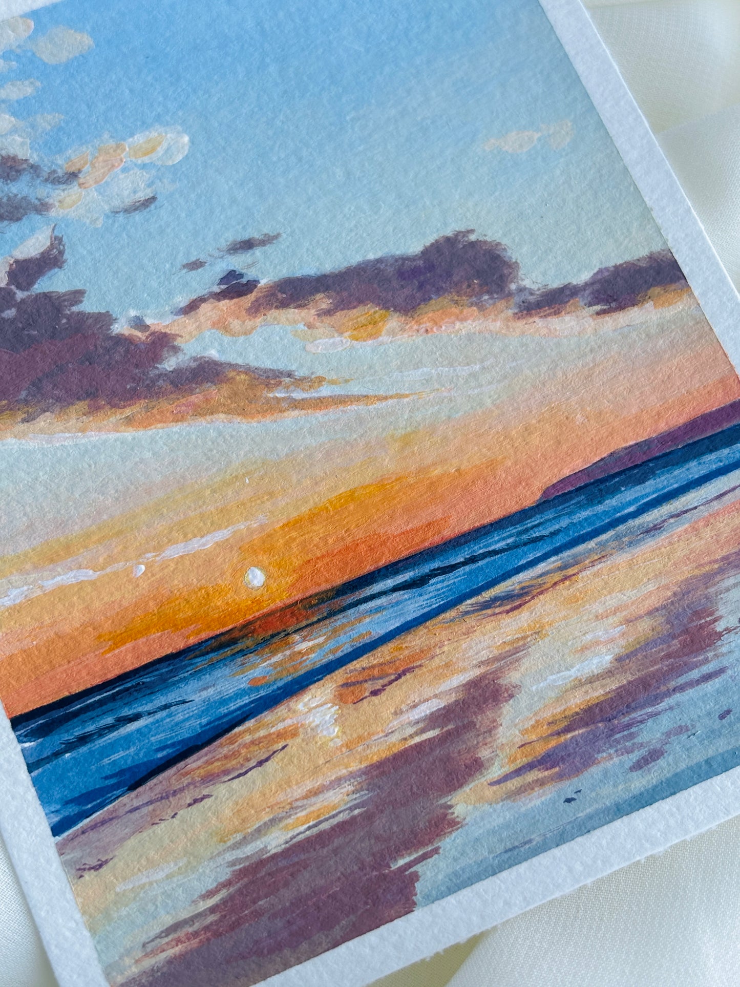 San Clemente Beach, California 4x5 original painting