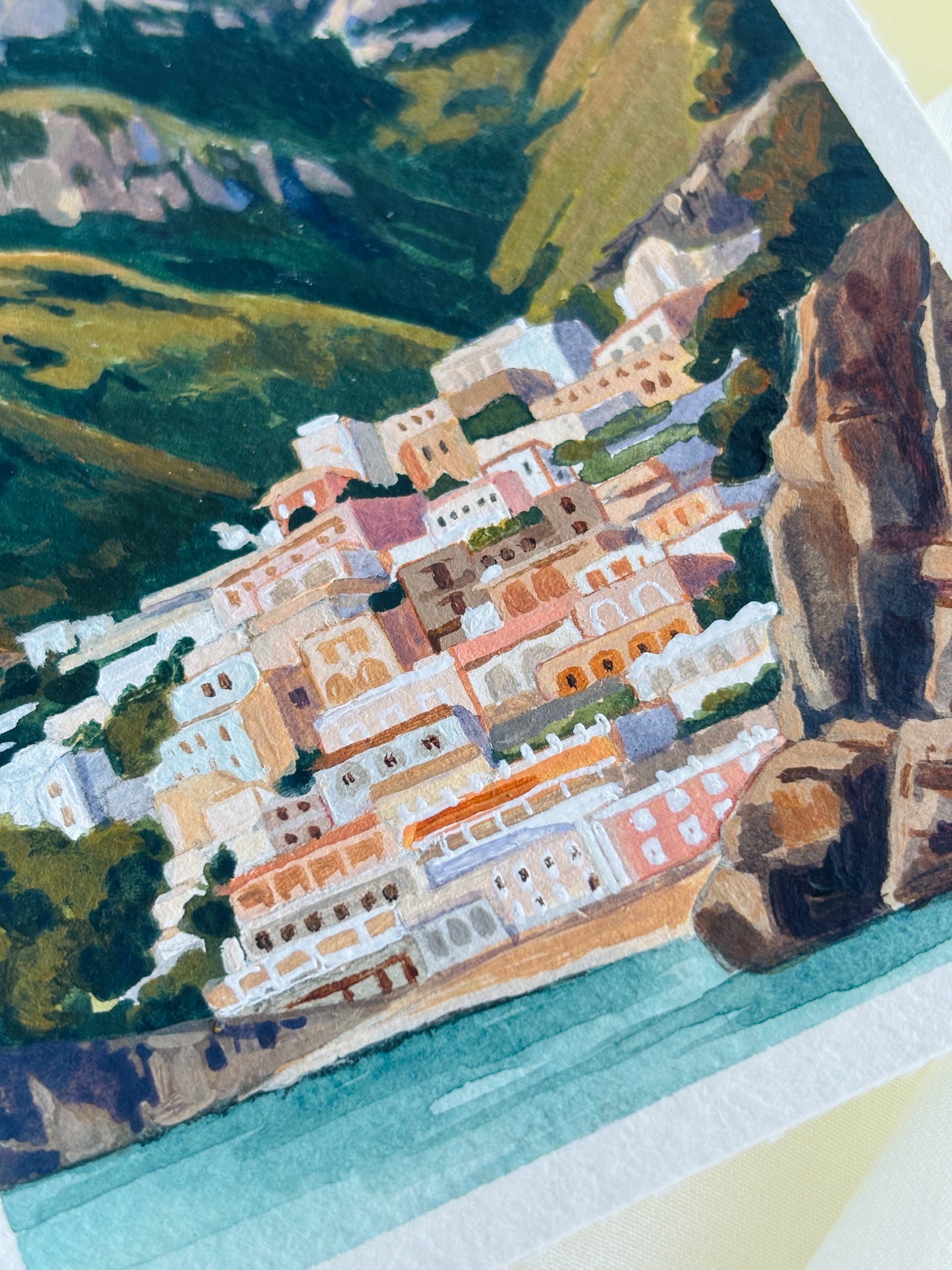 Positano, Italy 4x5 original painting