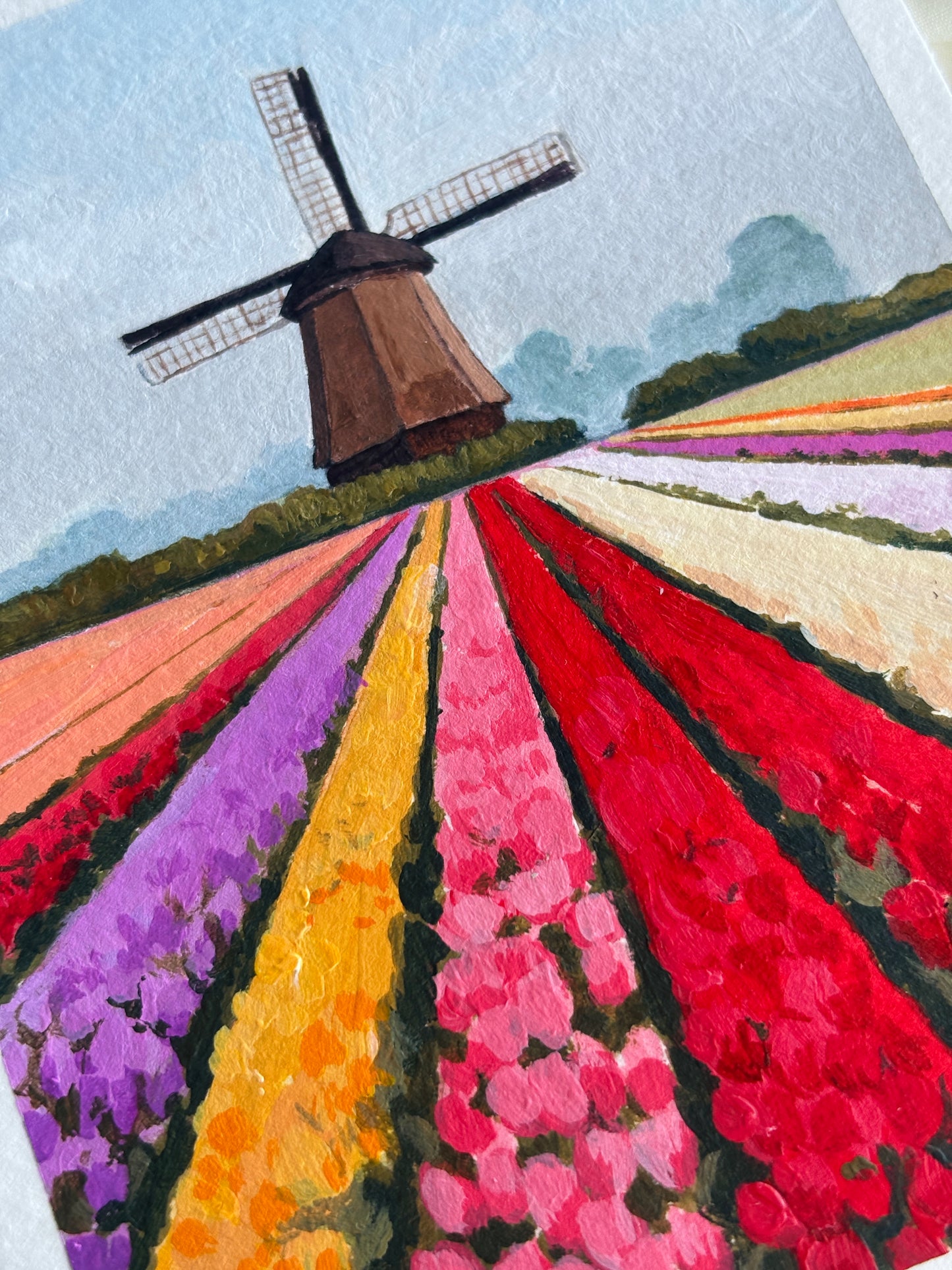 Tulips At Keukenhof 4x5 original painting