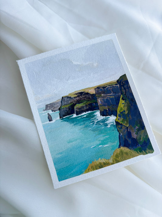 Cliffs Of Moher 4x5 original painting