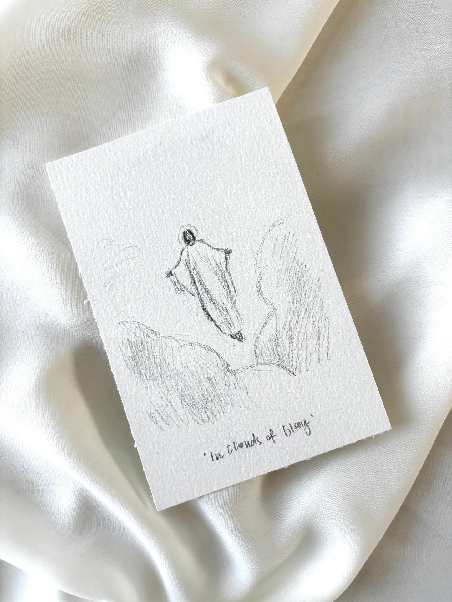 'In Clouds Of Glory' 4x6 inch original sketch