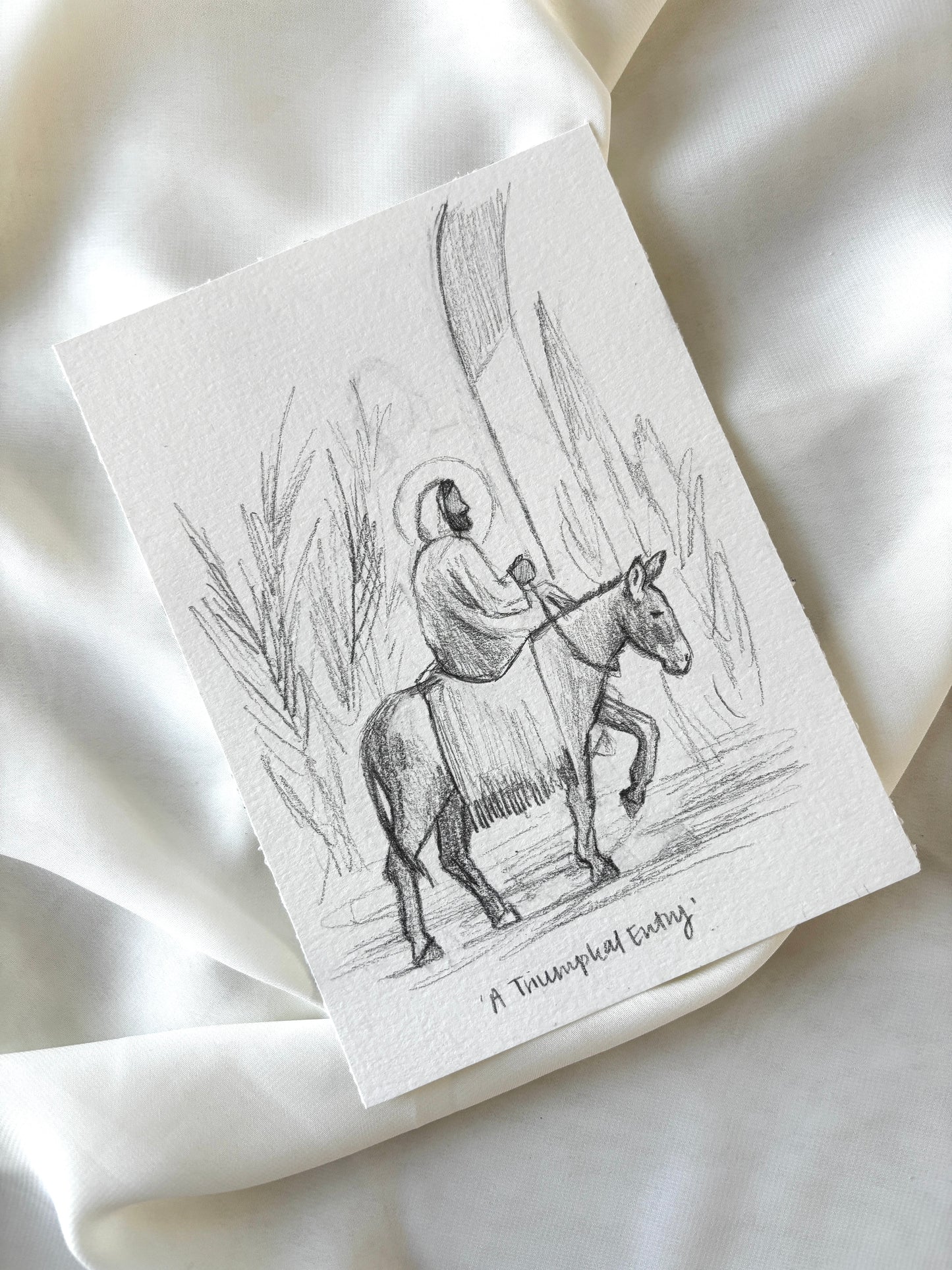 'A Triumphal Entry' 5x7 inch original sketch