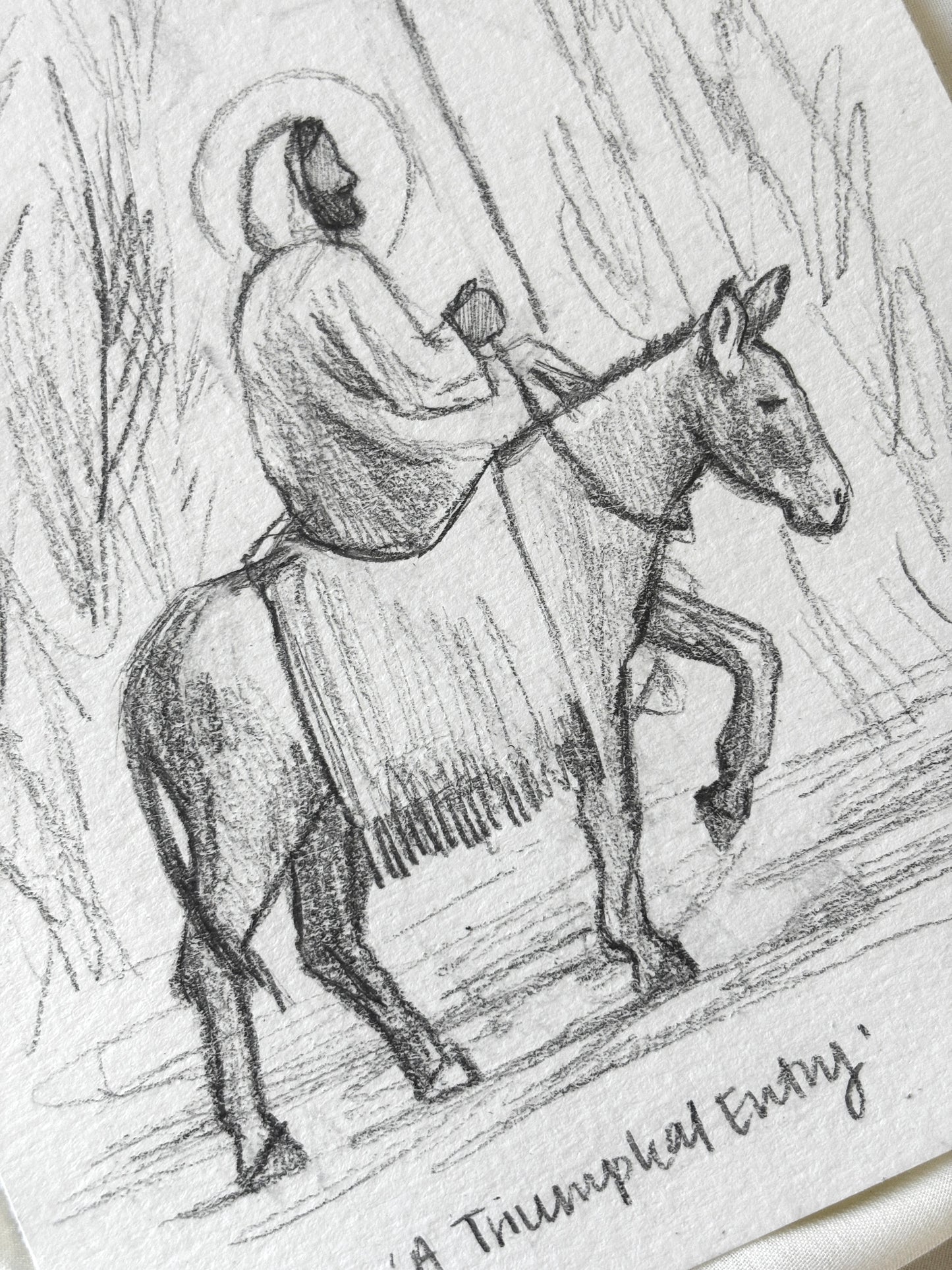'A Triumphal Entry' 5x7 inch original sketch