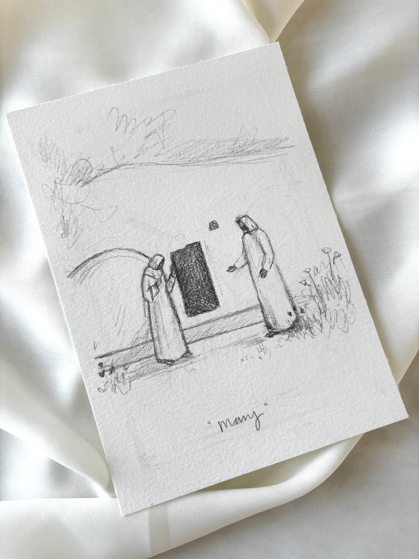 'Mary' 5x7 inch original sketch