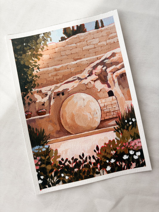 'The Garden Tomb' 5x7 inch original painting