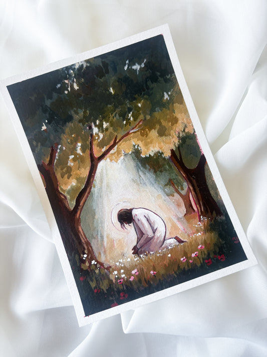 'Here's Love And Grief Beyond Degree' 5x7 inch original painting