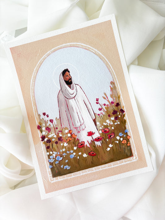 'Thy Will Be Done' 5x7 inch original painting