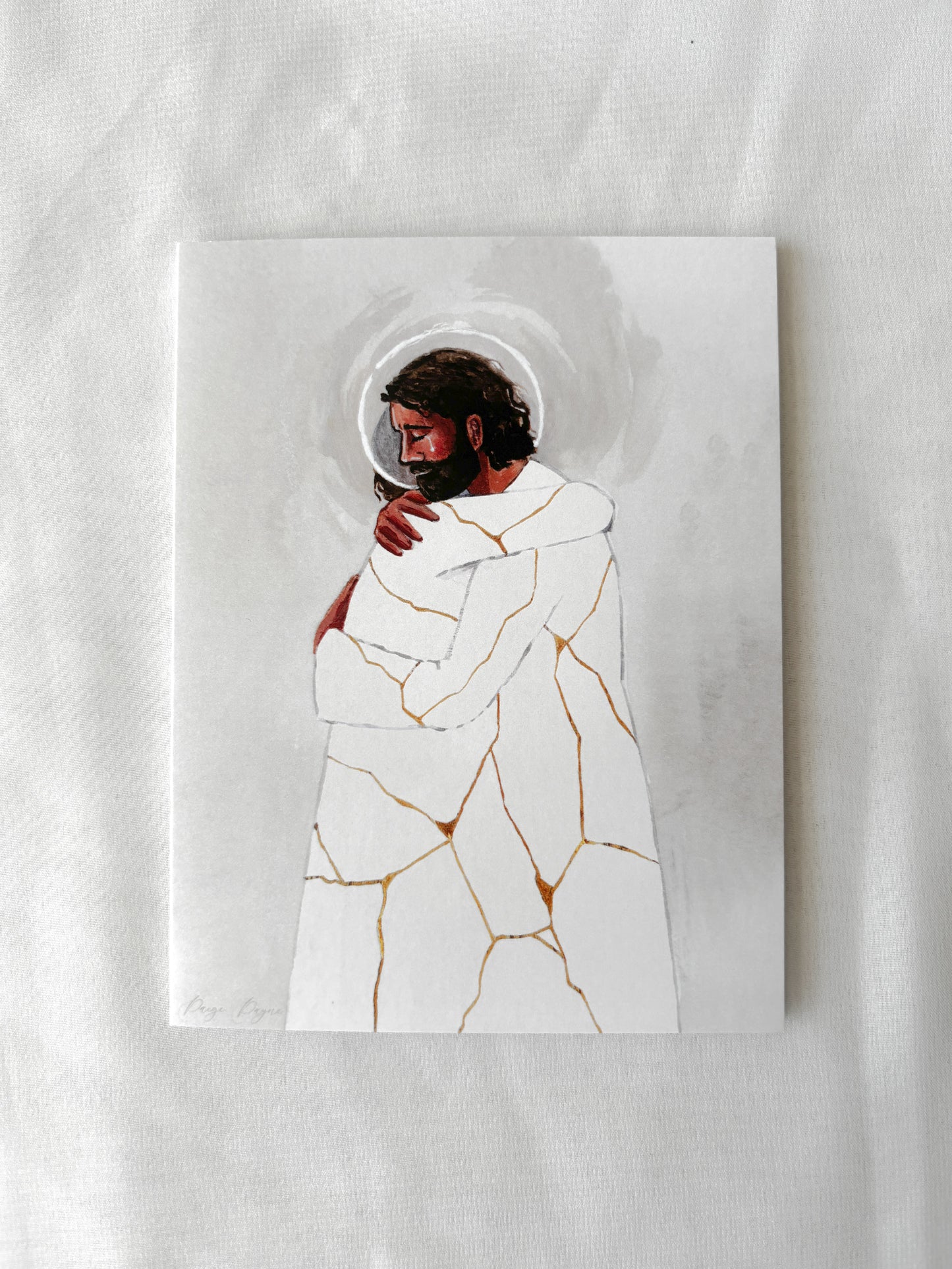 'He Binds Up The Broken Hearted' greeting card