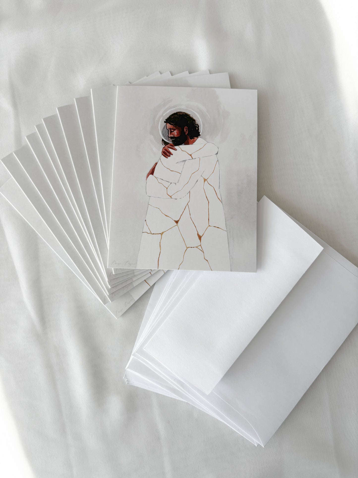 'He Binds Up The Broken Hearted' greeting card