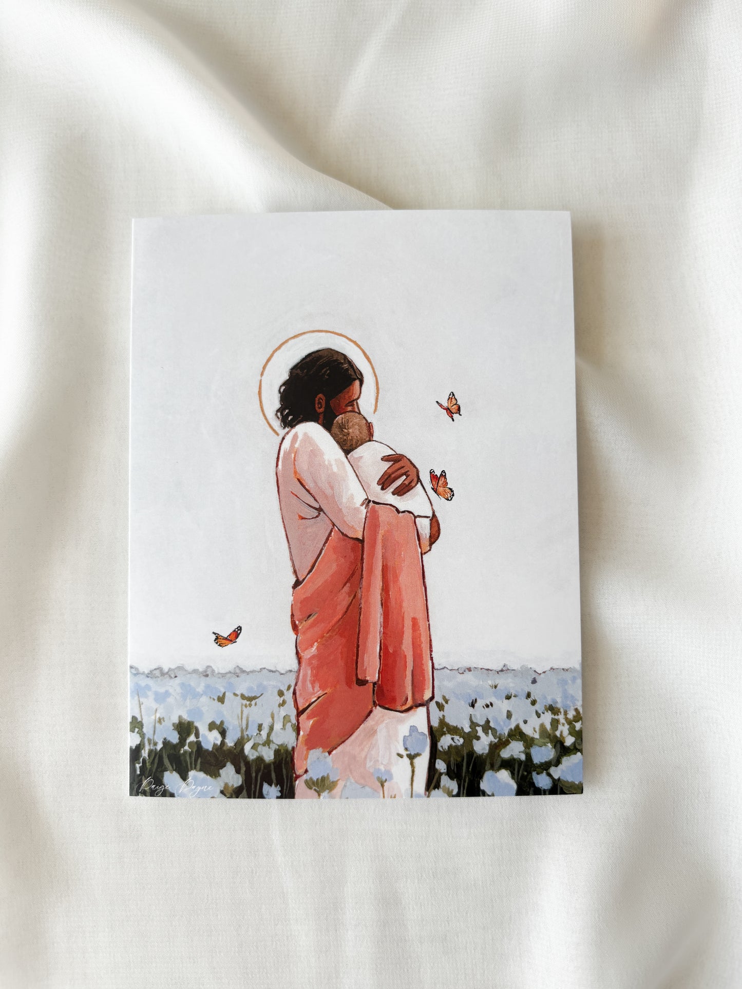 'Among The Forget Me Nots' (light hair) greeting card