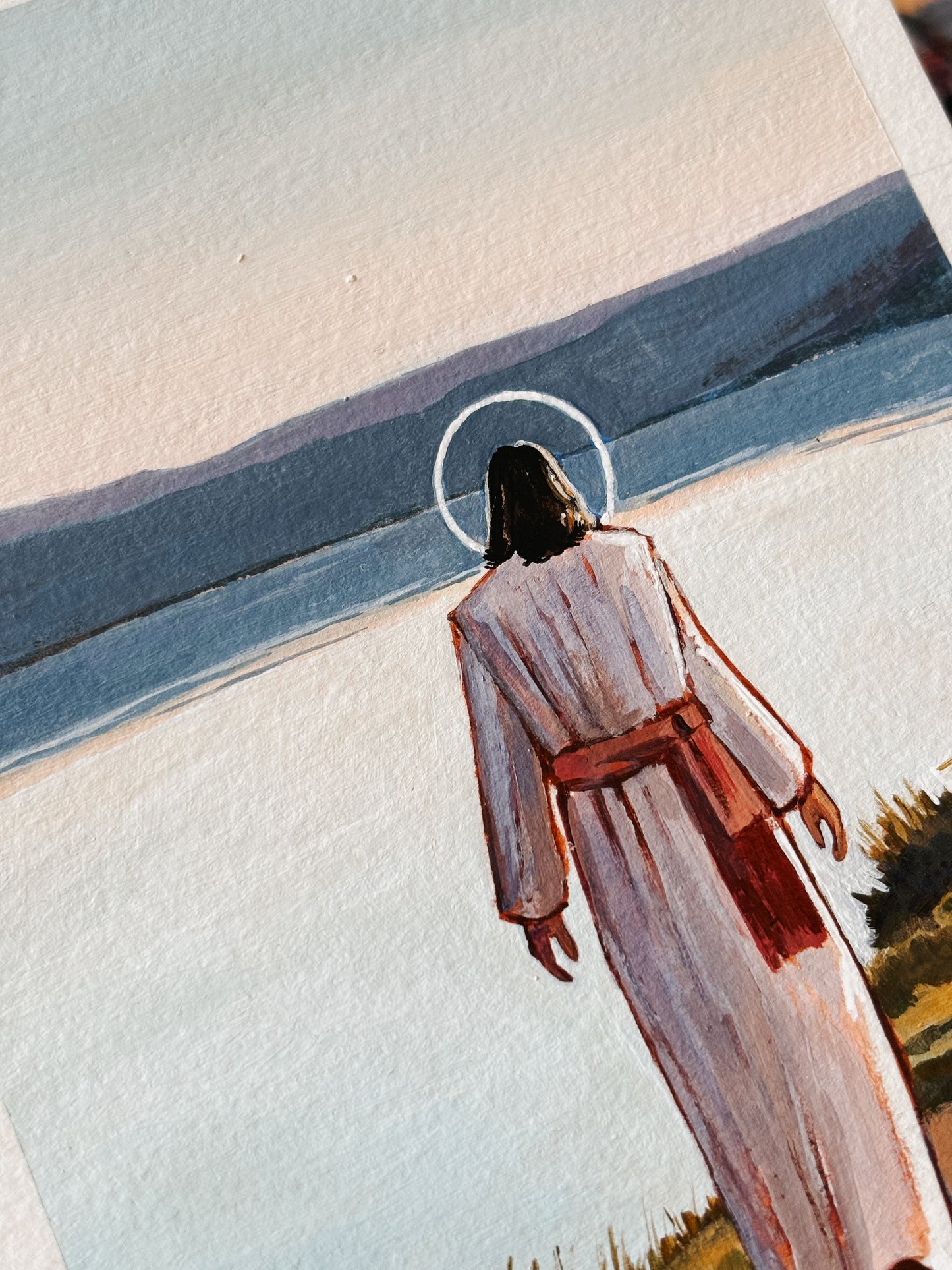 'He Leadeth Me Beside Still Waters' 5x7 inch original painting
