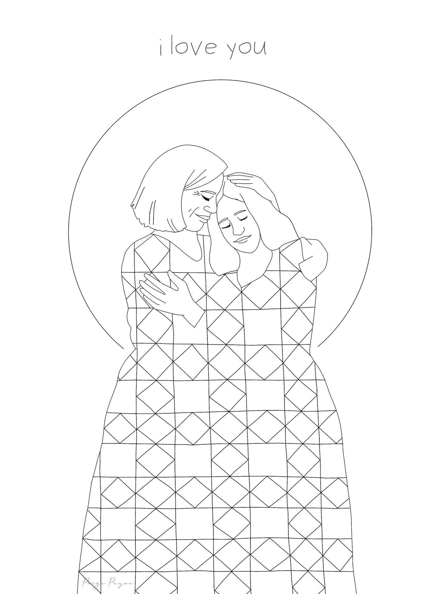 FREE Mother's Day Card 5x7 Digital Download (print and color yourself)