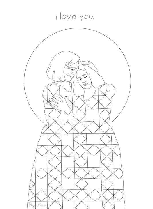 FREE Mother's Day Card 5x7 Digital Download (print and color yourself)