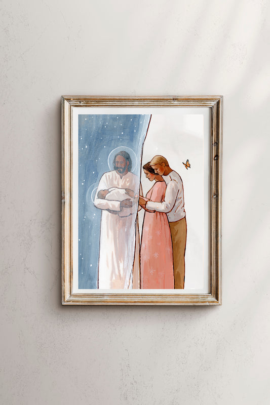 'I Know He Holds You Among The Stars' (couple version) Print