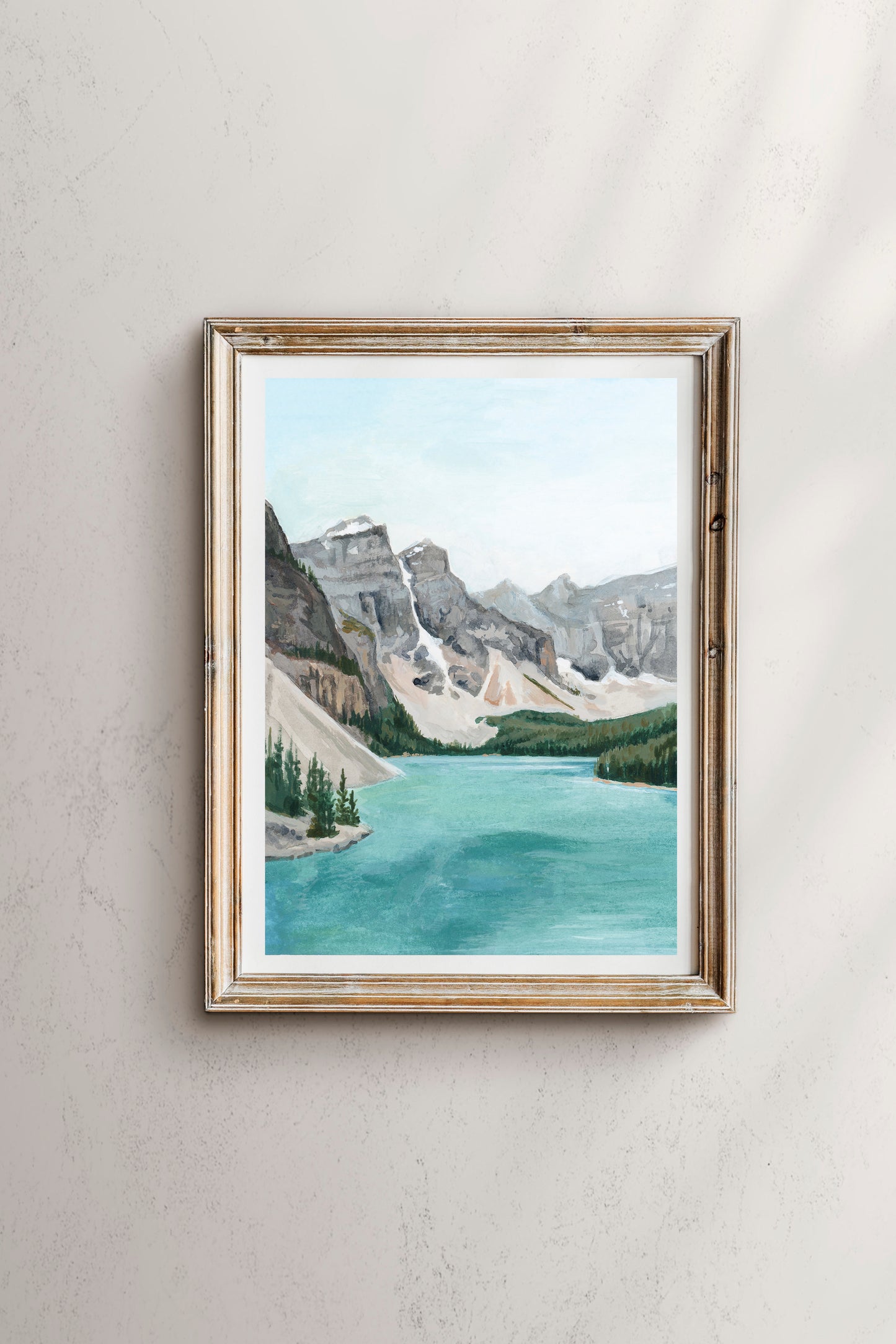 'Peaceful Lake Moraine' (Banff National Park) Print